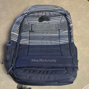 Skullcandy Ink’d Skateboard Backpack Blue and Gray W/Stripes